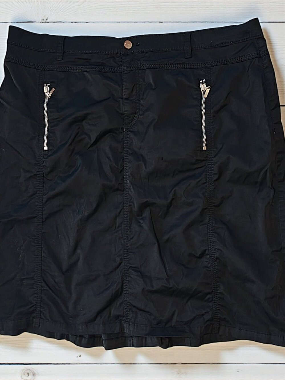 Vintage NAKAD Whimsigoth Black Zipper Skirt – Size 17, Y2K Gothic Fairy Grunge